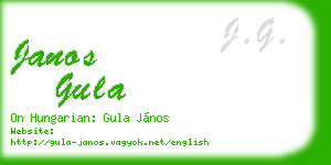 janos gula business card